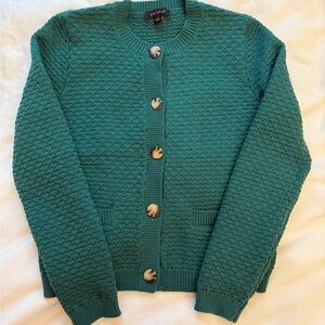 Green Button-Up Cardigan